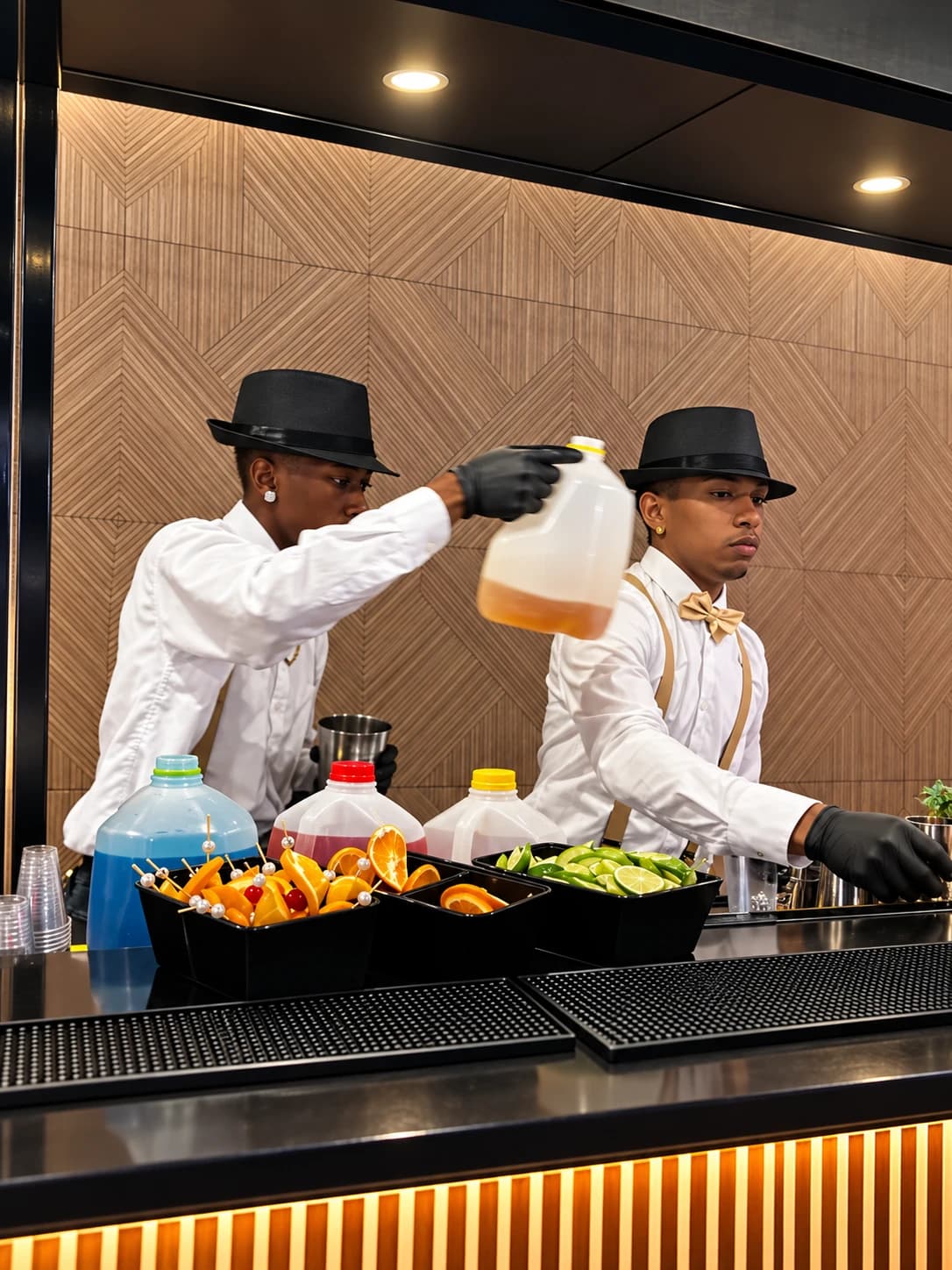 Bartenders van Brothers Mixture achter de bar op een event
